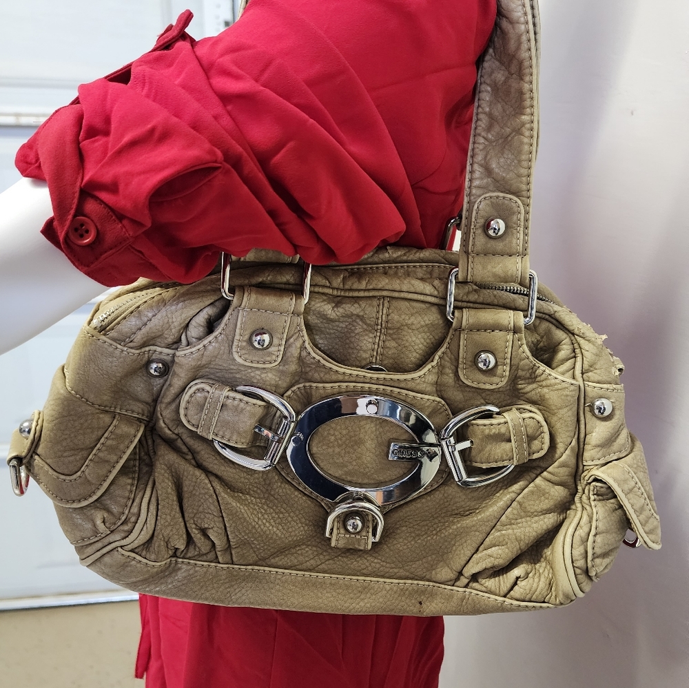 Womens Guess shoulder purse brown